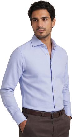 John Miller tailored fit overhemd lichtblauw effen