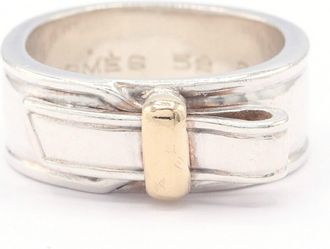 Herm&egrave;s Yellow Gold (18K) Sterling Silver 925 Band Ring (Pre-Owned)