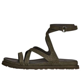 UGG (WMNS) UGG GoldenGaze Embossed Ankle Wrap Sandals Dense Smoke 1178570-DNSS