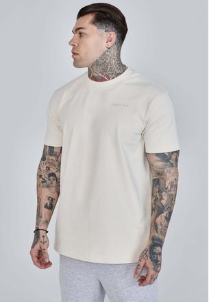Siksilk T-Shirt SIKSILK Siksilk T-Shirt Filigree T-Shirt, Herren, Gr. M, beige, Obermaterial: 100% Baumwolle CO., Shirts T-Shirt