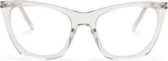 Saint Laurent Eyewear SL214 glasses - unisex - Acetate - 55 - White