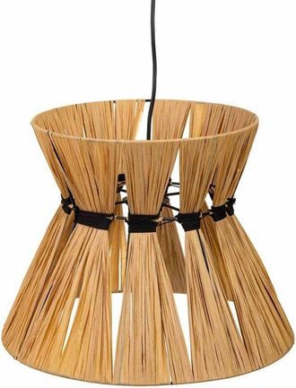 Wanderlust Deco Lampara De Techo De Rafia Y Metal Marr&oacute;n 41x41x31