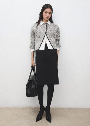 Mango Giacca maglia melangiata nero - Donna - XXS - MANGO