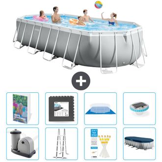 Intex Piscina Prism Frame Oval - 610x305x122 Cm - 9-piezas S608