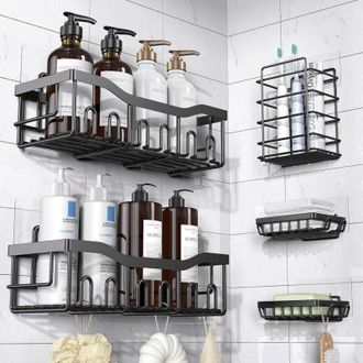 OEM Estante Adhesivo Para Ducha, Organizadores De Ba&ntilde;o De Acero Inoxidable Inoxidable, Gran Capacidad, Estantes Sin Necesidad De Taladrar Para Almacenamie