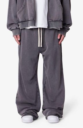 mnml Ultra Baggy Washed Cotton Fleece Sweatpants in Vintage Black at Nordstrom, Size X-Small