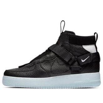 Nike Air Force 1 Mid Utility Black Half Blue AQ9758-001
