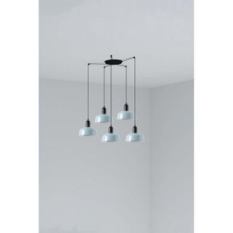 Faro Barcelona Tatawin S Metal 5l Colgante Azul Gris&aacute;ceo