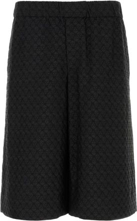 Alexander McQueen Black viscose blend bermuda shorts