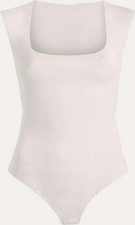 Commando Cap-Sleeve Neoprene Thong Bodysuit