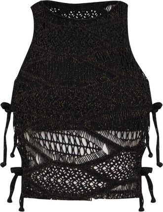 Amir Slama x Jade Picon tie-detail sleeveless tank top - Black