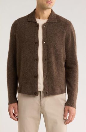 Percival Archive Soft Collared Cardigan in Brown at Nordstrom, Size Medium