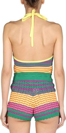 Gallo Striped Cotton-Acrylic Blouse - Multicolor