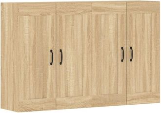 vidaXL Wall Mounted Cabinets 2 pcs Sonoma Oak Engineered Wood vidaXL