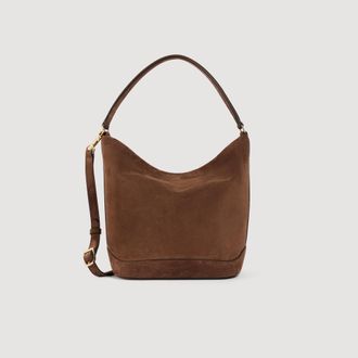 Sandro TANGOSO suede bucket bag