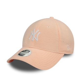 New Era NY Fleece Cap Woman Girl hat Adjustable New York Yankees Curved Visor Pink