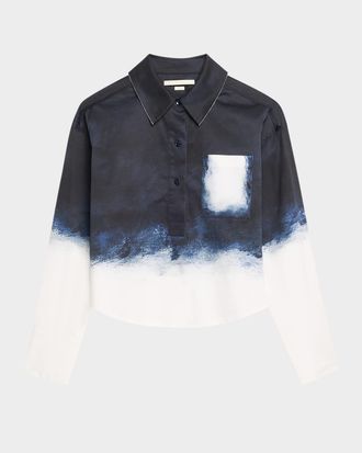 Jason Wu Long-Sleeve Printed Cotton Popover