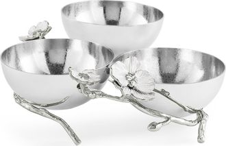 Michael Aram Silver Orchid Triple Bowl at Nordstrom