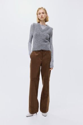 H&M Bootcut Trousers in Brown at Nordstrom, Size 10