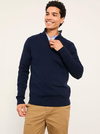 Fat Face FatFace Rye Navy Quarter Neck Knitted Jumper