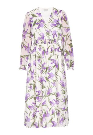 Usha Jurk Dames Lichtpaars veelkleurig