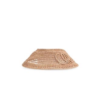 Chlo&eacute; Visiera in paglia - - Accessories - Donna - Beige - ONE SIZE