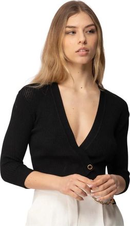 Elisabetta Franchi Maglia Tricot - Knitwear - Mujer - Negro - L