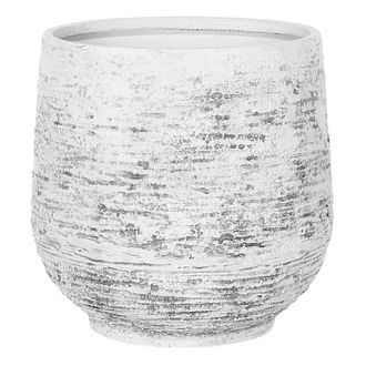 Beliani Beliani - Maceta De Fibra De Arcilla Gris Claro 32 X 32 X 37 Cm Para Exterior Resistente A La Intemperie Dioni