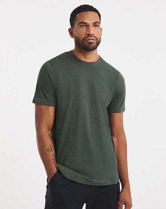 Jacamo Crew Neck T-Shirt Long - Green
