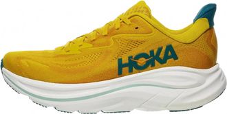 Hoka One One Mens Clifton 10 Running Shoes In Yellow Gold Tidal Wave