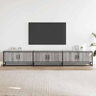 Berkfield Home TV Cabinet Grey Sonoma 240x35x41 cm Engineered Wood | Size: 240 x 35 x 41 cm