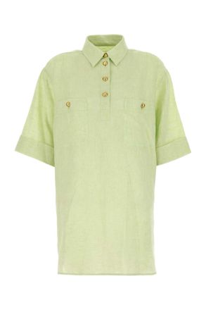 Valentino Garavani Pastelgroene Linnen Blouse