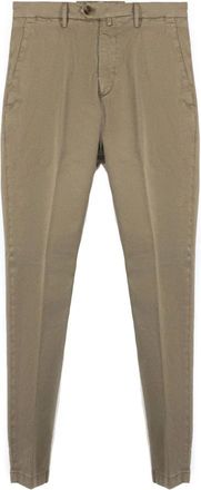 BRIGLIA 1949 Stretch Katoenen Broeken - Heren - Chinos - Groen - S - Katoen - Broeken