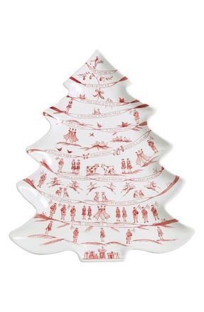 Juliska Country Estate Winter Frolic Ruby Tree Platter in Red at Nordstrom