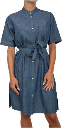 A|X Armani Exchange Kleedjes, Dames, Blauw, S, Denim, Denim Blauwe Jurk