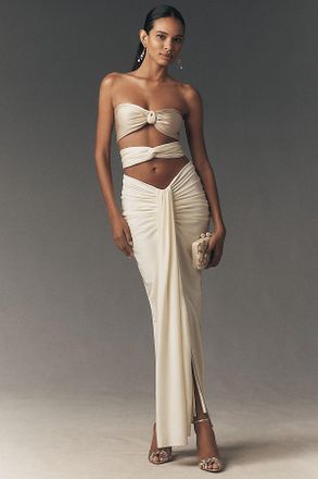Baobab Giselle Strapless Cutout Maxi Dress