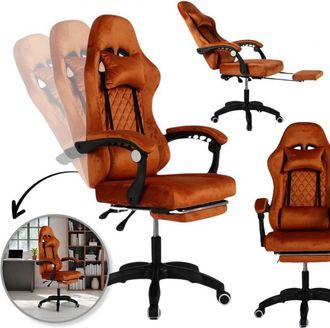 OEM Sill&oacute;n Giratorio Grind Con Reposapi&eacute;s Y Masajeador, Terciopelo - Ko36m