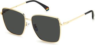 Polaroid Womens Pld6164s Gold Sunglasses - Grey Metal - One Size