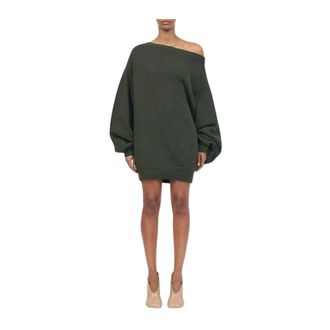 Maison Margiela Gauge 5 Mini Jurk - Dames - Jurken - Groen - Maat: XS Wol