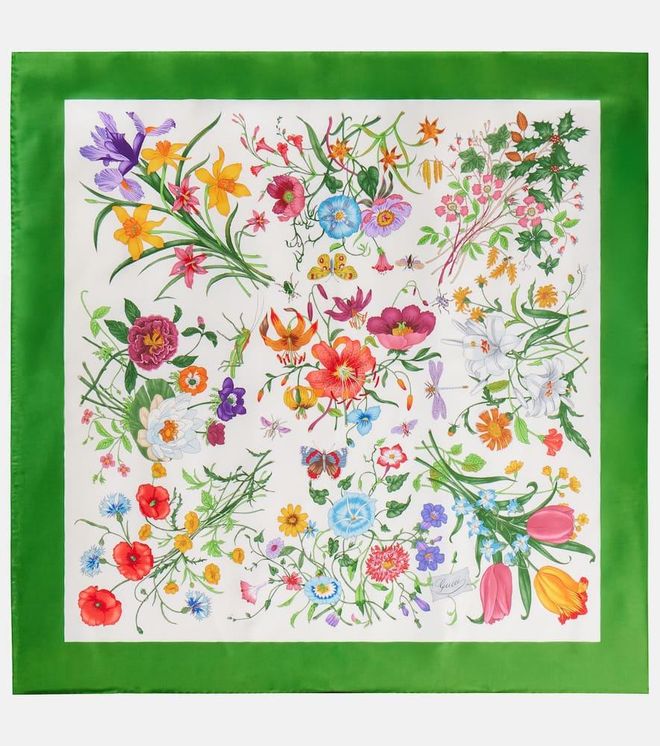 Gucci Flora silk twill scarf
