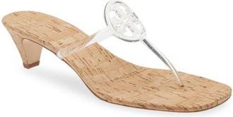 Tory Burch Miller Jelly Kitten Heel Sandal in Clear at Nordstrom, Size 10.5