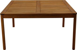 Miliboo Mesa De Jard&iacute;n Cuadrada De Madera Maciza 147 Cm Akis
