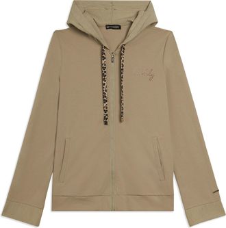 Freddy Felpa in jersey con zip e cappuccio crinkle