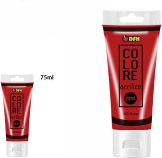 Trade Shop Trade Shop - Estuche De 6 Piezas De Pintura Acr&iacute;lica Roja Tubo De 75 Ml 07491