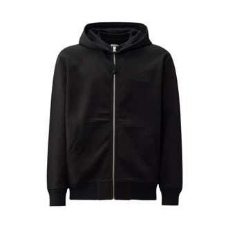 C.P. Company Marineblauwe Zip-Up Sweatshirt met Geborduurd Logo - Heren - Vesten met rits - Blauw - XL - Katoen - Hoodies & sweatvesten