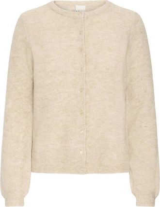 Ichi Ihasdis CA Strik 20124541 - Dames - Vesten - Beige - XL - Truien & Vesten