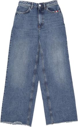 Amish Gebruikte Gesneden Denim Jeans voor Vrouwen - Dames - Loose Fit Jeans - Blauw - W25 - Denim - Jeans