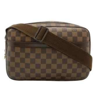 Louis Vuitton Pre-owned Cross Body Bags, male, Brown, Size: ONE SIZE Pre-owned Reporter PM Damier Shoulder Bag