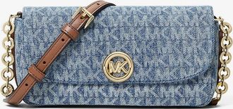 Michael Kors Nolita Small Logo Jacquard Denim Crossbody Bag