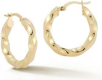 Glaze Jewelry Twisted Hoop Earrings in Gold at Nordstrom Rack